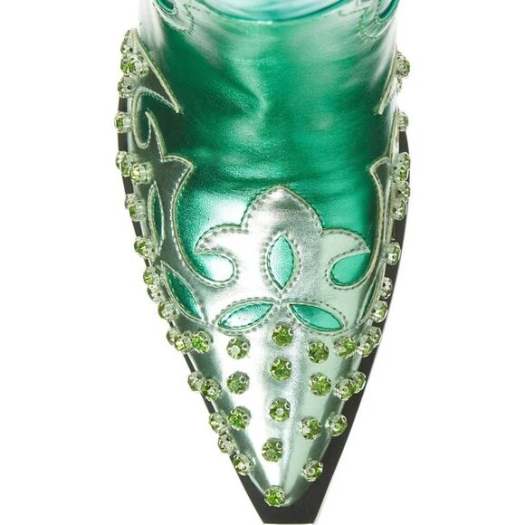 Azalea Wang Jewel Embellished Cowgirl Boots - Picture 8 of 10